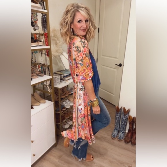 Aratta Dresses & Skirts - Aratta Floral Multicolor Kimono Goddess Dress